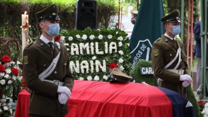Así fue la emotiva despedida del funeral de cabo Eugenio Nain en La Araucanía