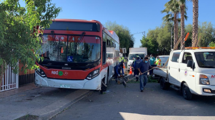 Bus del Transantiago impactó dos casas en Maipú: Vecinos aseguran que fue producto de un exceso de velocidad