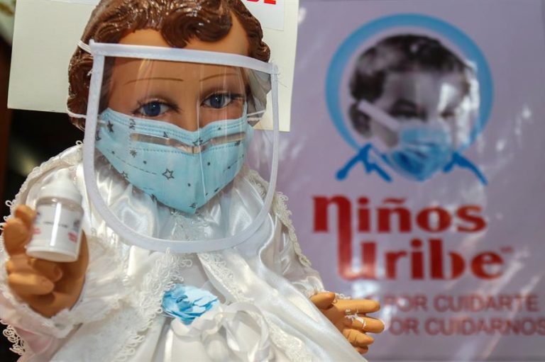 Viralizan imágenes del niño Jesús con mascarilla para concientizar sobre el COVID- 19