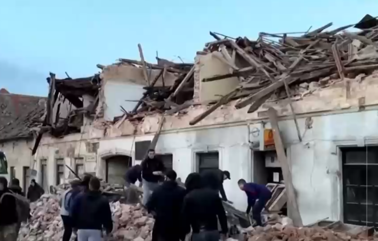 Estas son las impactantes imágenes que dejó el sismo que sacudió a Croacia