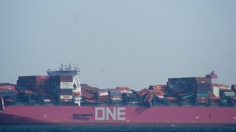 Millonaria destrucción: Buque de carga perdió más de 1.800 contenedores en medio del mar