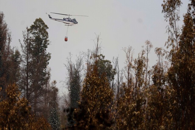 Ráfagas de viento de hasta 40 km/h: Condiciones climáticas complican el combate del fuego en Quilpué