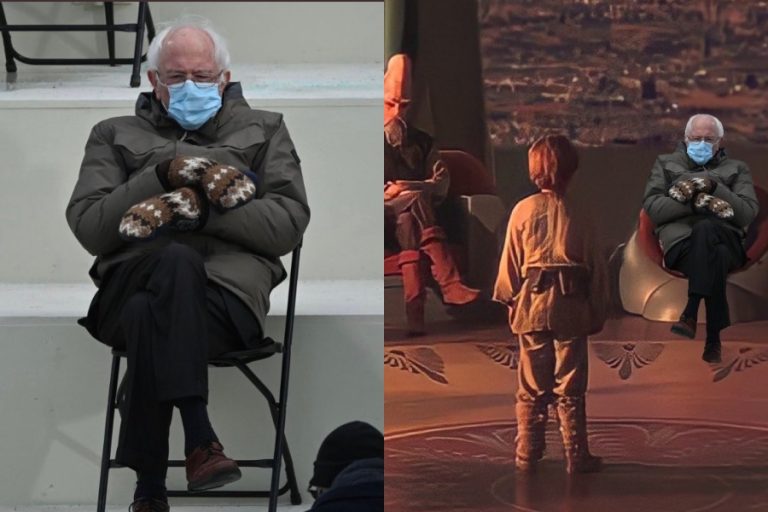 Los mejores memes de Bernie Sanders con mitones y distancia social en la investidura de Biden