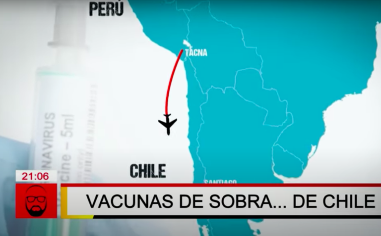 Reportaje de TV peruana promueve vacunación en Chile como supuesto plan de reactivación económica