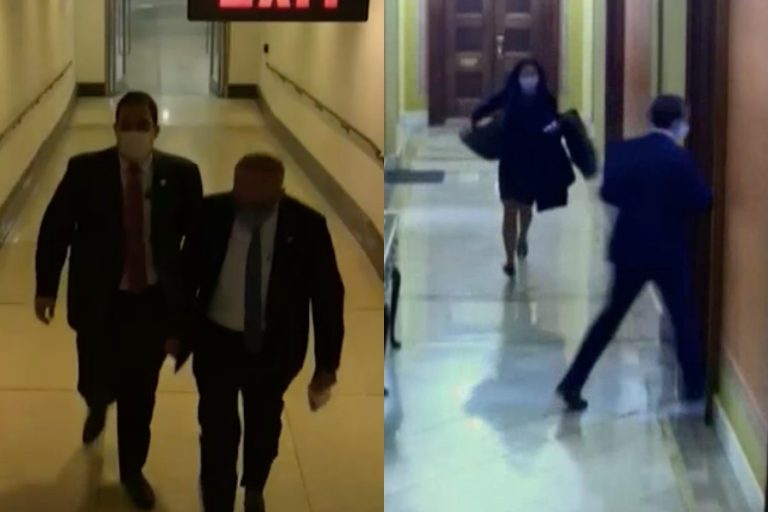 Inéditos videos del asalto al Capitolio muestran el escape del vicepresidente y los congresistas