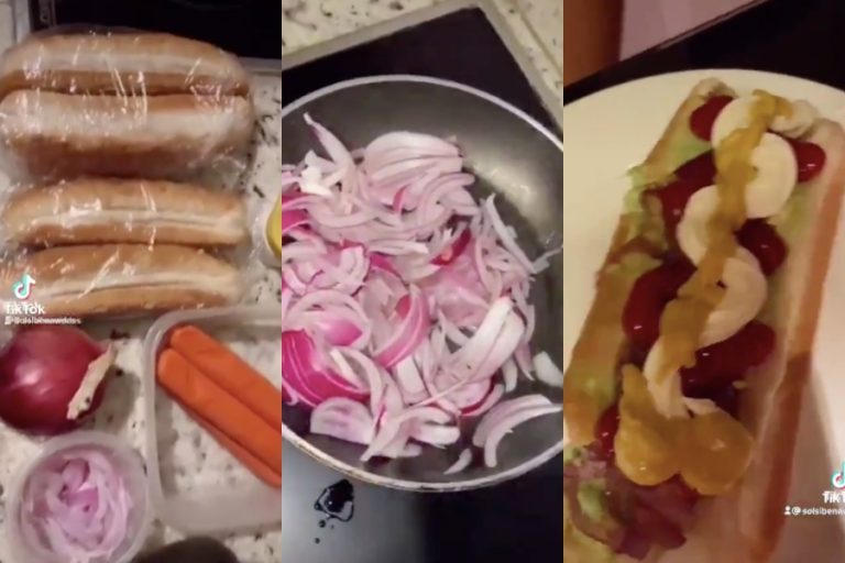 Con cebolla morada y un martini: 