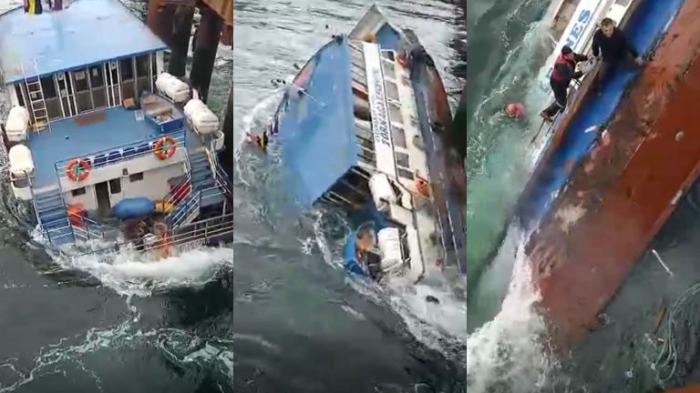 Registran el hundimiento total de embarcación en Canal de Chacao