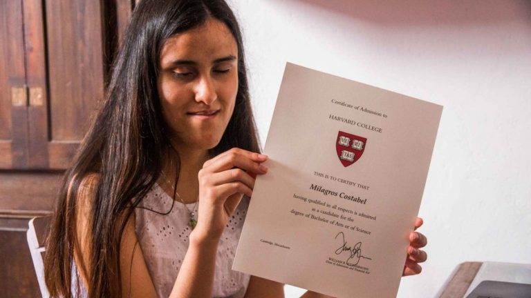 La increíble historia de Milagros, una joven no vidente que fue admitida para estudiar sin costo en Harvard