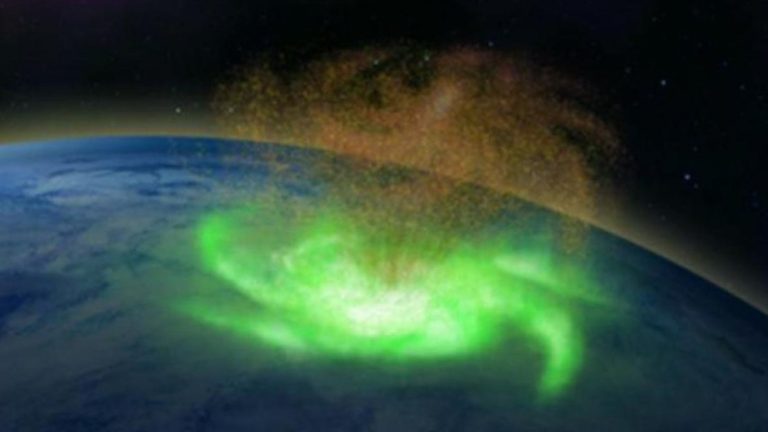Detectan por primera vez un huracán espacial sobre la Tierra