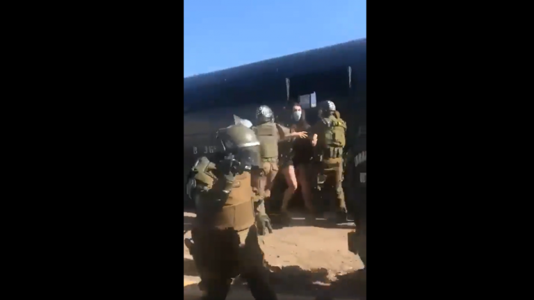 Detienen a la candidata constituyente Emilia Schneider en la previa del 8M