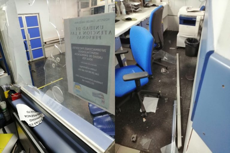 Paciente y su acompañante agredieron al personal y causaron destrozos en el Hospital van Buren