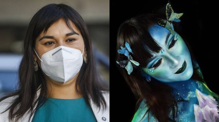 Izkia Siches luce su embarazo en artística sesión de fotos con el cuerpo pintado