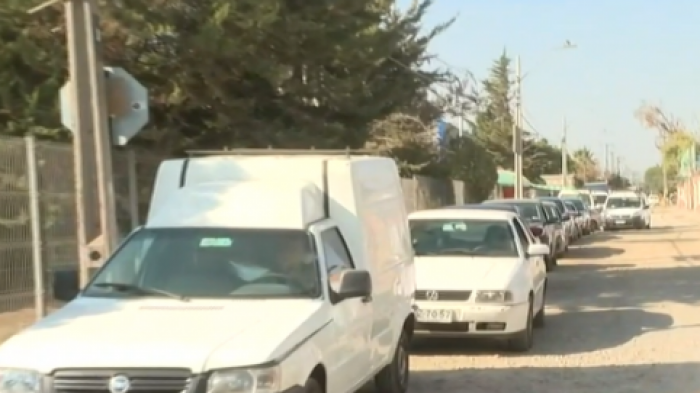 Masiva concurrencia en cuarentena: Largas filas para revisión técnica en San Joaquín