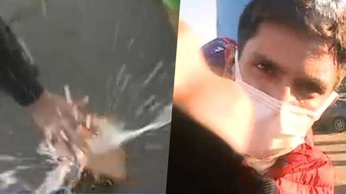 ¡Limpien la cámara! El divertido chascarro de Juan Pablo Queraltó durante despacho en vivo desde La Vega