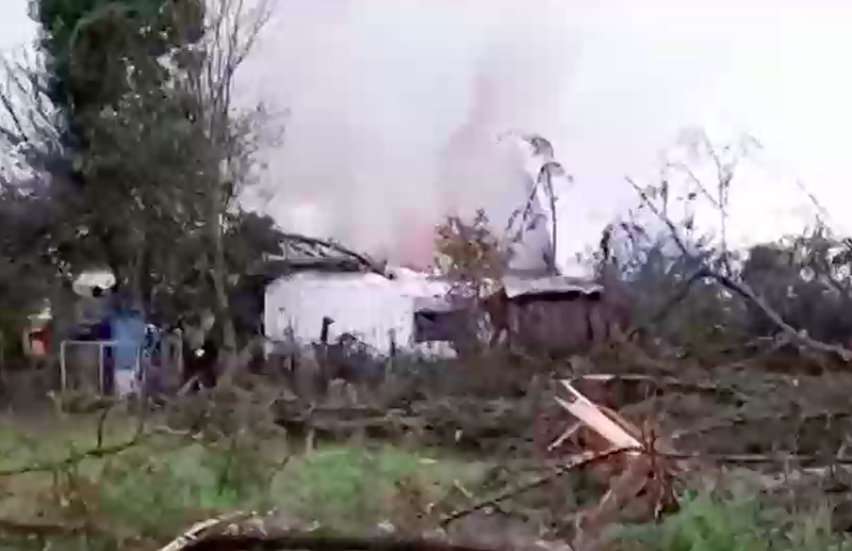 Tromba marina arrasó con árboles y provocó un incendio en Toltén: “El panorama es desolador”