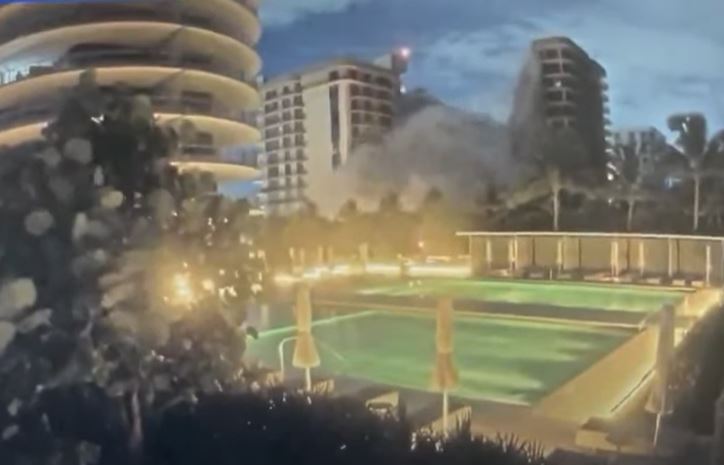Se desmoronó en segundos: Captaron el momento en que colapsó edificio en Florida