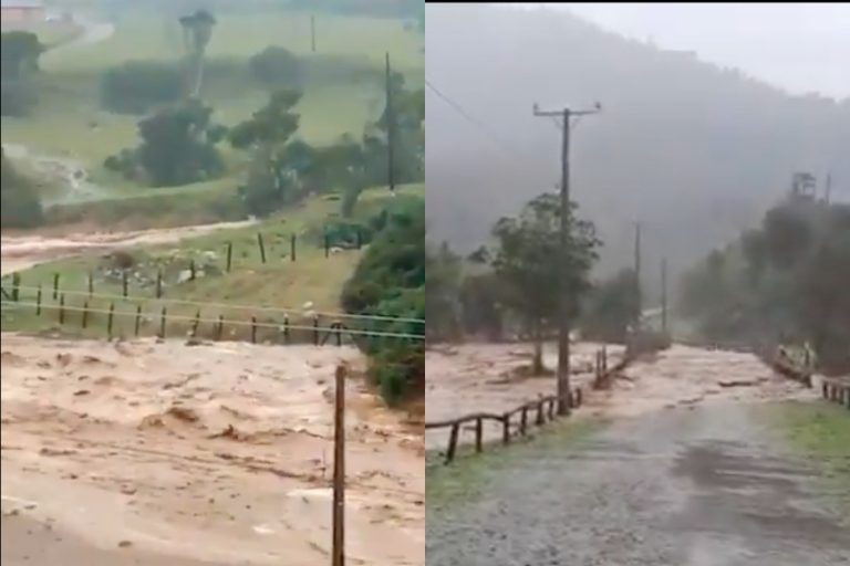 Crecida del estero Pilolcura arrasó con un puente y dejó a familias aisladas