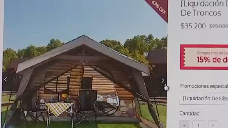 Denuncian engaño por internet: Compraron una carpa familiar y les llegó una hamaca