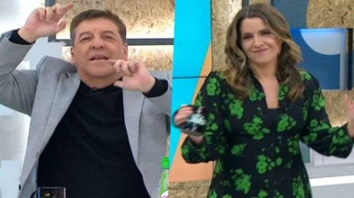“Me entra el demonio”: Monserrat Álvarez y Julio César Rodríguez dieron clases de baile en el matinal