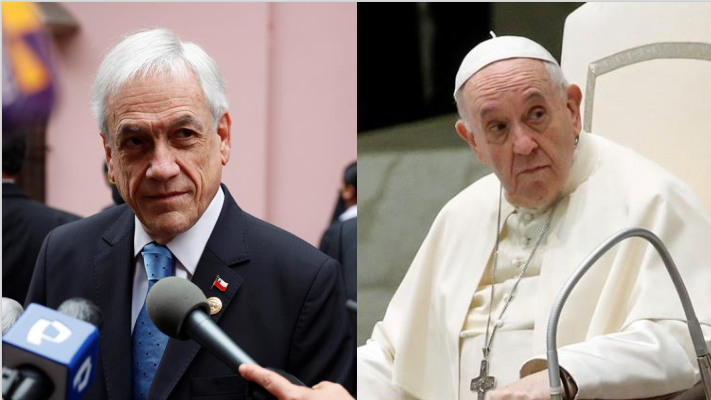 El papa Francisco recibirá al presidente Sebastián Piñera este jueves en el Vaticano
