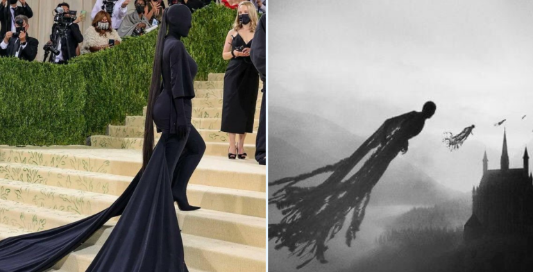 ¿Un dementor?: Look de Kim Kardashian en la Met Gala generó ola de memes en redes sociales