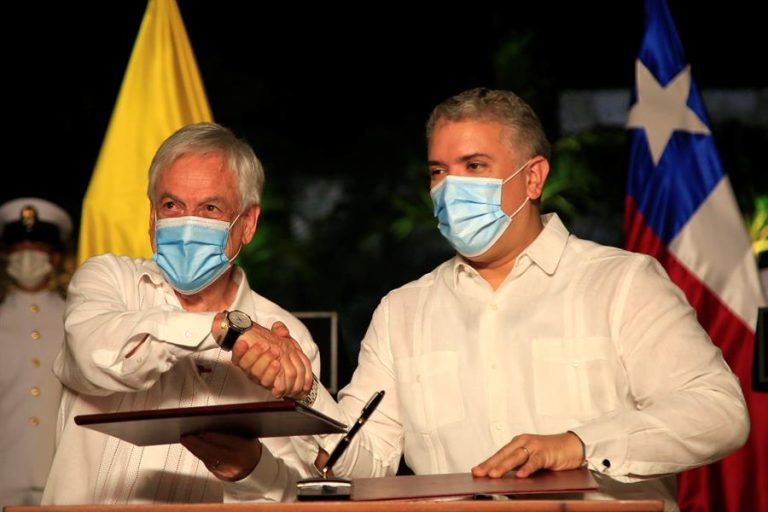 Pdte. Piñera elogió gestión de Iván Duque durante visita oficial a Colombia: 