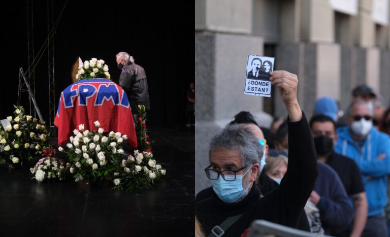 Multitudinaria despedida a Patricio Manns en el Teatro Nacional: Filas se extienden hasta por cuadras