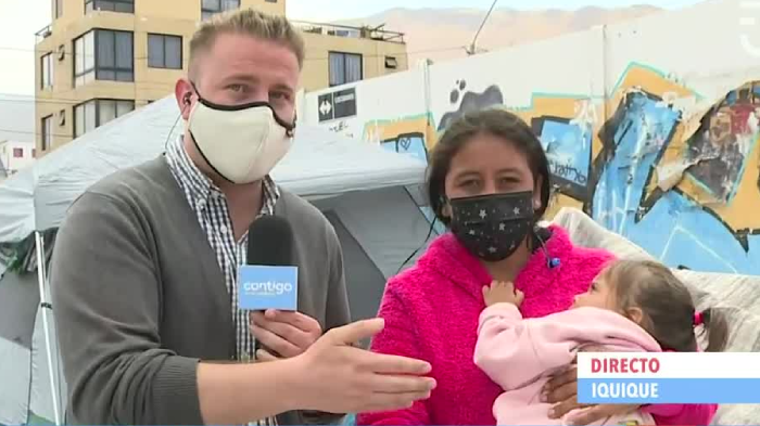 Campamento migrante en Iquique: La dramática historia de venezolana que cruzó desierto con su hija de 2 años