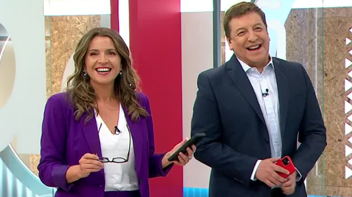 Julio César Rodríguez bromeó con atuendo de Monserrat Álvarez: “Hoy anda mala, se puso el traje del Guasón”