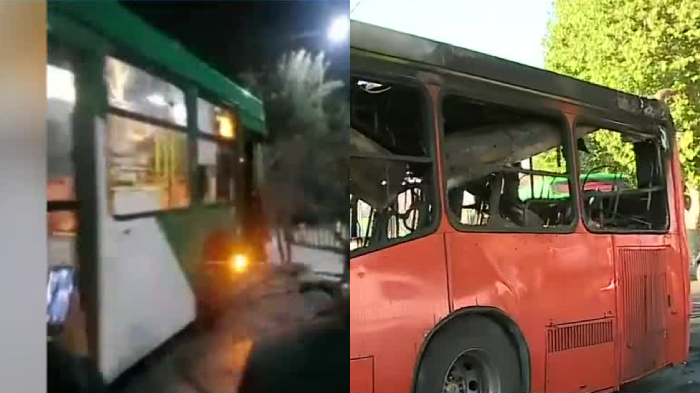 Chocaron la reja e ingresaron al recinto: Sujetos robaron bus del Transantiago para saquear mall de Quilicura