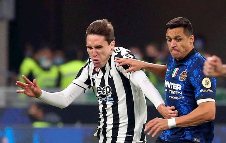 Alexis estuvo presente en empate del Inter ante la Juventus en el clásico italiano