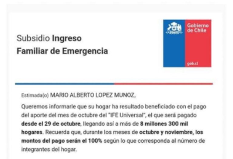 Beneficiarios del IFE Universal reportaron recibo de errado correo electrónico: Gobierno salió a dar explicaciones