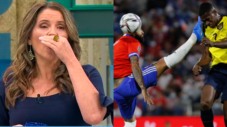 “Oh, un 'bolocazo'”: La reacción de Monse Álvarez al ver la falta que le costó la roja a Vidal