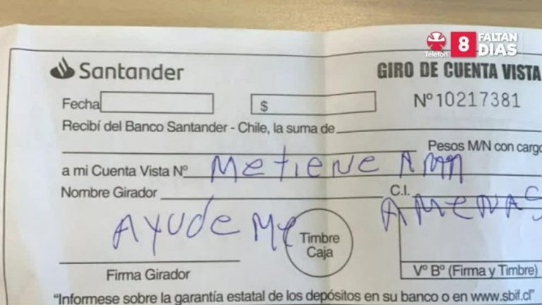 “Me tienen amenazado”: Hombre que habría sido secuestrado pidió ayuda a un cajero a través de papel bancario
