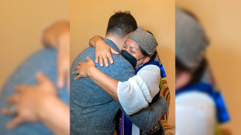 Elisa Loncon y Jaime Bassa recibieron a Gabriel Boric en la Convención Constitucional