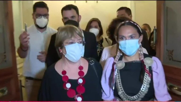 La ex Presidenta Michelle Bachelet visitó la Convención Constitucional para exponer en comisión