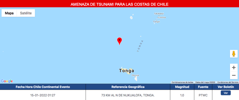 Ordenan evacuación preventiva de las zonas costeras en 13 regiones de Chile