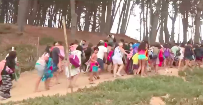 Tras alerta de tsunami: Así fue la masiva evacuación en las playas chilenas