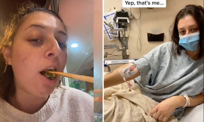 ¿Valió la pena? Mujer comió 32 rolls de sushi y terminó en el hospital
