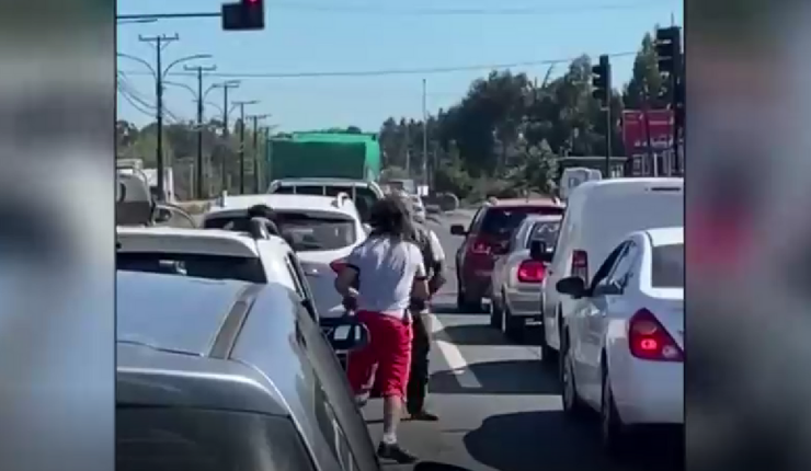 Con batazos incluidos: Registran brutal pelea entre automovilistas en San Pedro de la Paz