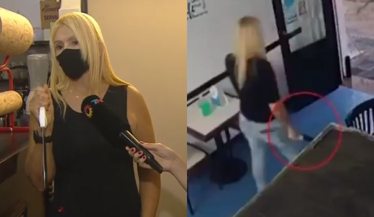 Mujer ahuyenta con un cuchillo a asaltantes armados que entraron a su local: “Pensé que era el fin”