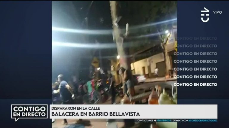 Balacera en Barrio Bellavista: Violentas imágenes de ráfaga de disparos la madrugada de un día lunes