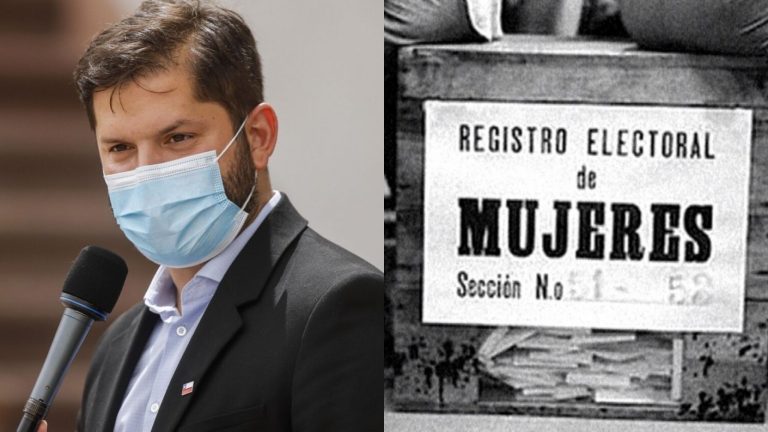 Boric conmemoró aniversario del voto femenino: 