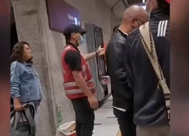 Nuevamente una usuaria se negó a usar mascarilla en Metro de Santiago: Fue increpada por pasajeros