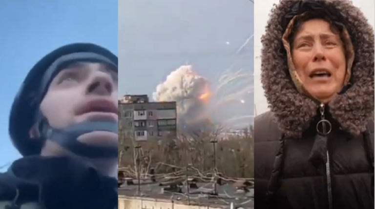 Bombardeos, misiles y caos: Los impactantes videos que ha dejado el ataque de Rusia a Ucrania