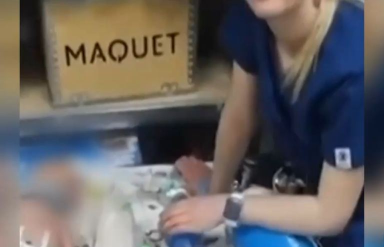 Las crudas imágenes del traslado de recién nacidos hasta un refugio para protegerse de los bombardeos en Ucrania