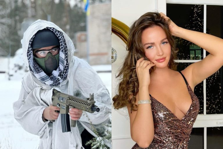 Del modelaje a las filas militares: Miss Ucrania se sumó a civiles que enfrentan la invasión rusa con armamentos