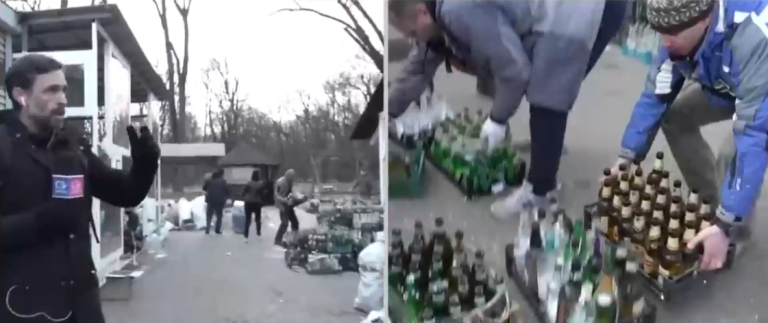 Para defenderse en caso de ataque ruso: Ucranianos instalaron un centro de elaboración de bombas molotov en Úzhgorod