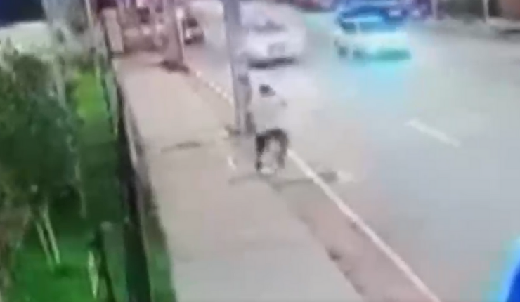 Hombre se lanzó hacia un auto en movimiento para fingir un atropello en San Bernardo