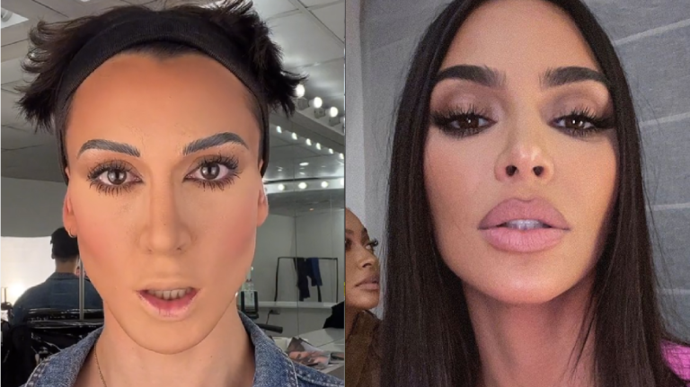 La impactante nueva transformación de Contuliano en Kim Kardashian: Tiktoker recreó icónico look de la celebridad